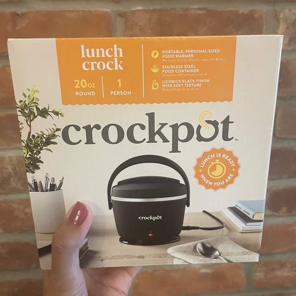 Crockpot Black Lunch Crock Portable Food Warmer